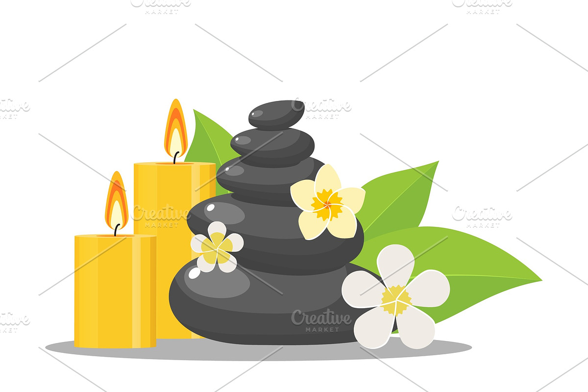 zen stones and flowers in Illustrations - product preview 8