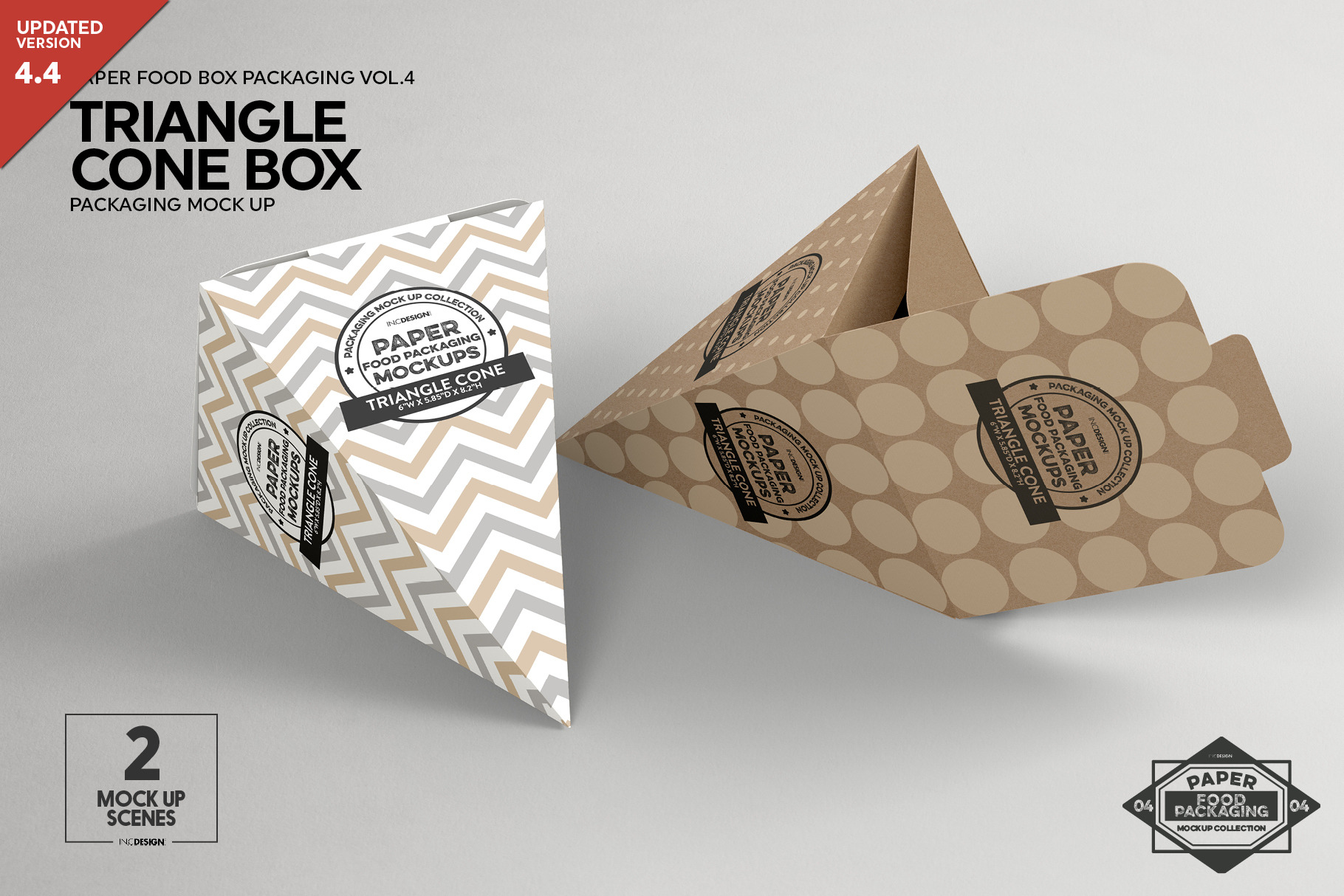 Download Triangle Cone Box Mockup | Creative Daddy
