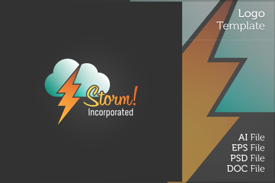 Thunder Logo Symbol in Logo Templates - product preview 8