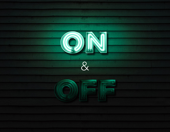 3D Neon PSD Font - Classic version in Objects - product preview 2