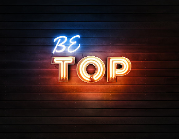 3D Neon PSD Font - Classic version in Objects - product preview 3