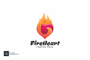Fire Heart - Logo Template