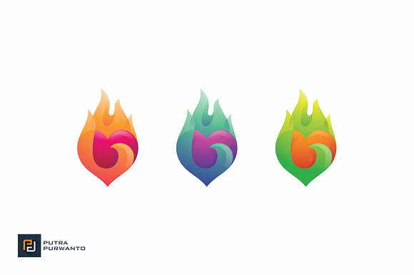 Fire Heart - Logo Template in Logo Templates - product preview 2
