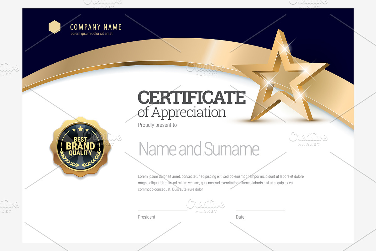 Certificate369 in Stationery Templates - product preview 8