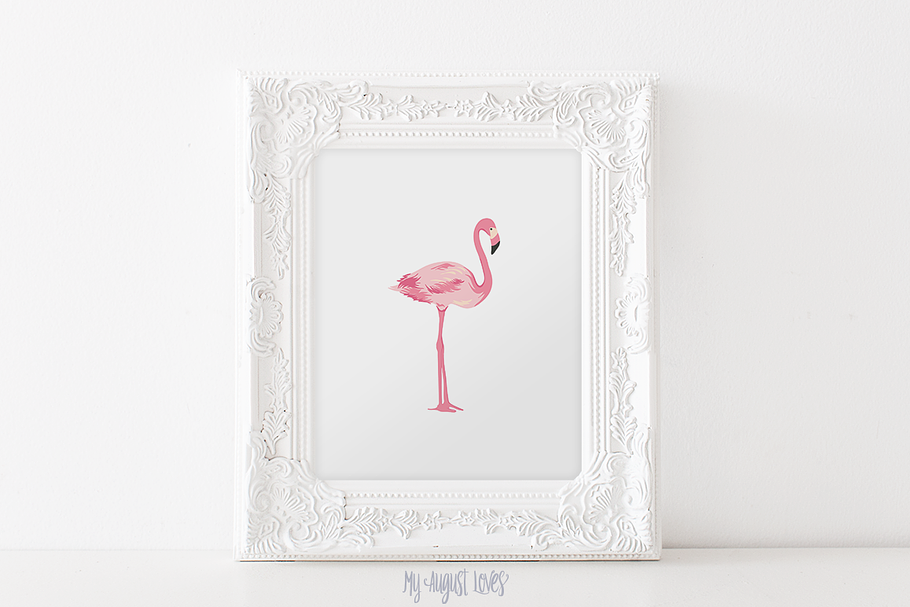 Pink Flamingo Printable Art