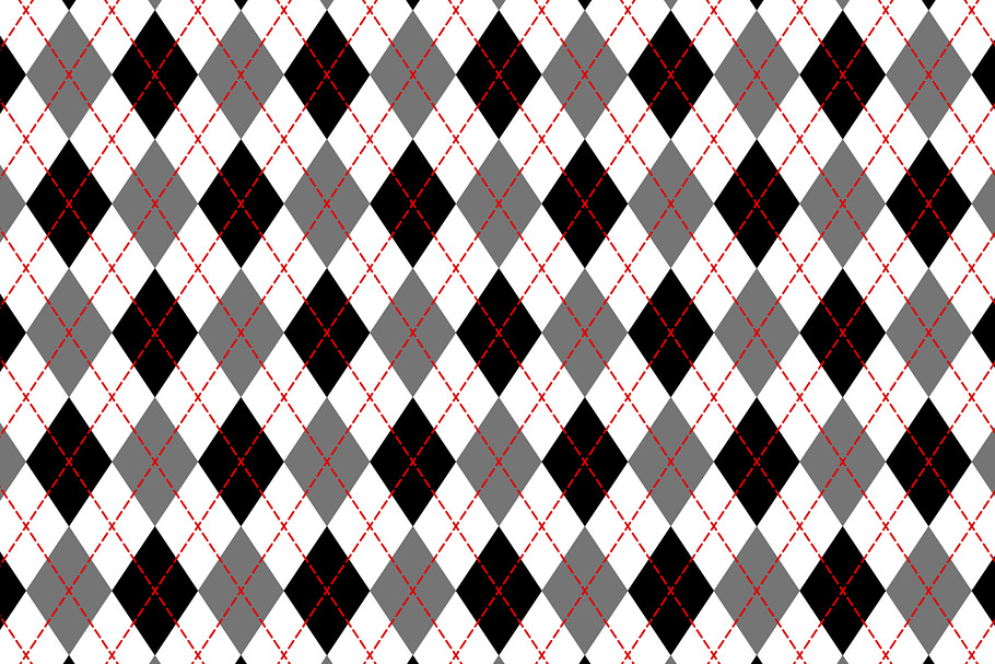 Black white argyle checker pattern in Patterns - product preview 8