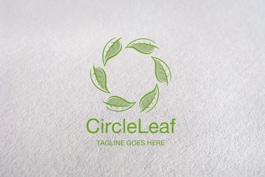 Eco Brand / Circle Leaf Logo Design