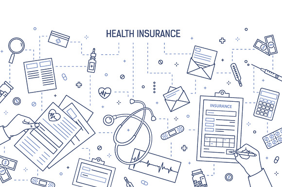 Health insurance banners in Illustrations - product preview 7