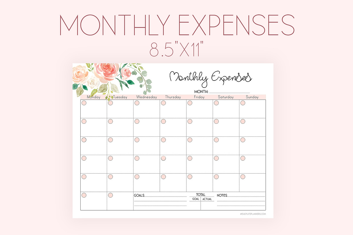 Monthly Expense Tracker PDF in Stationery Templates - product preview 8