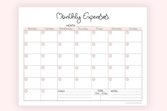 Monthly Expense Tracker PDF in Stationery Templates - product preview 2