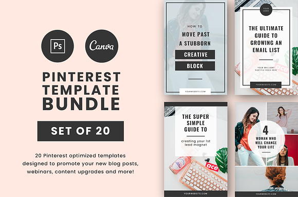 Pinterest Template Bundle in Pinterest Templates - product preview 2