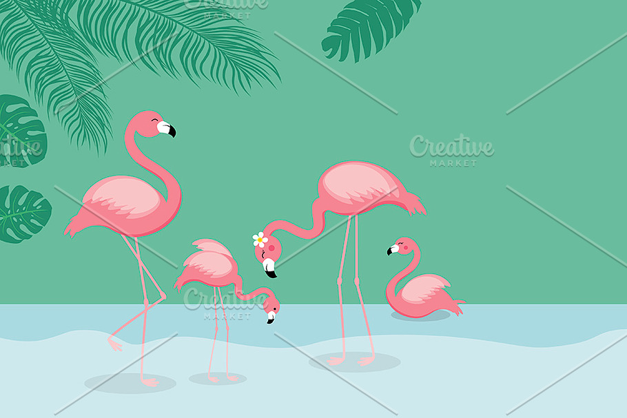 Summer concept design of flamingo