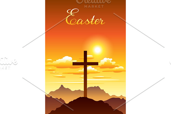 Easter illustration. Greeting card