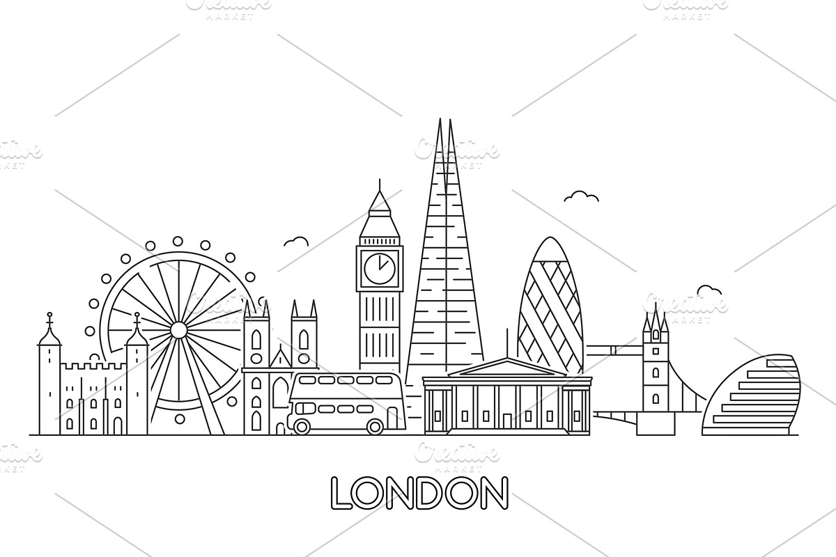 London skyline in Illustrations - product preview 8