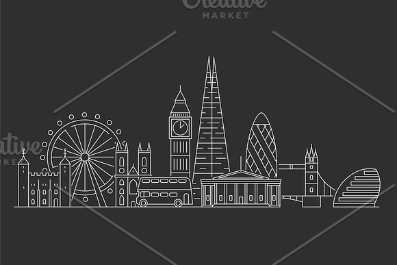 London skyline in Illustrations - product preview 1