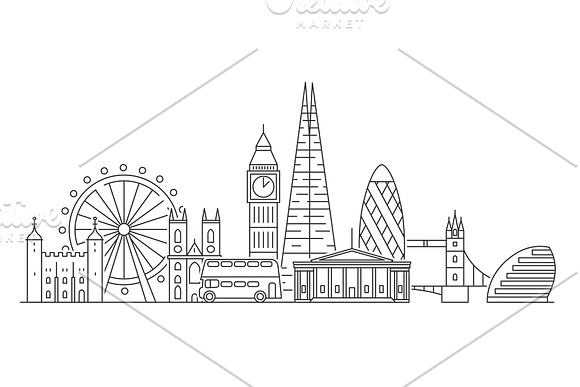 London skyline in Illustrations - product preview 2