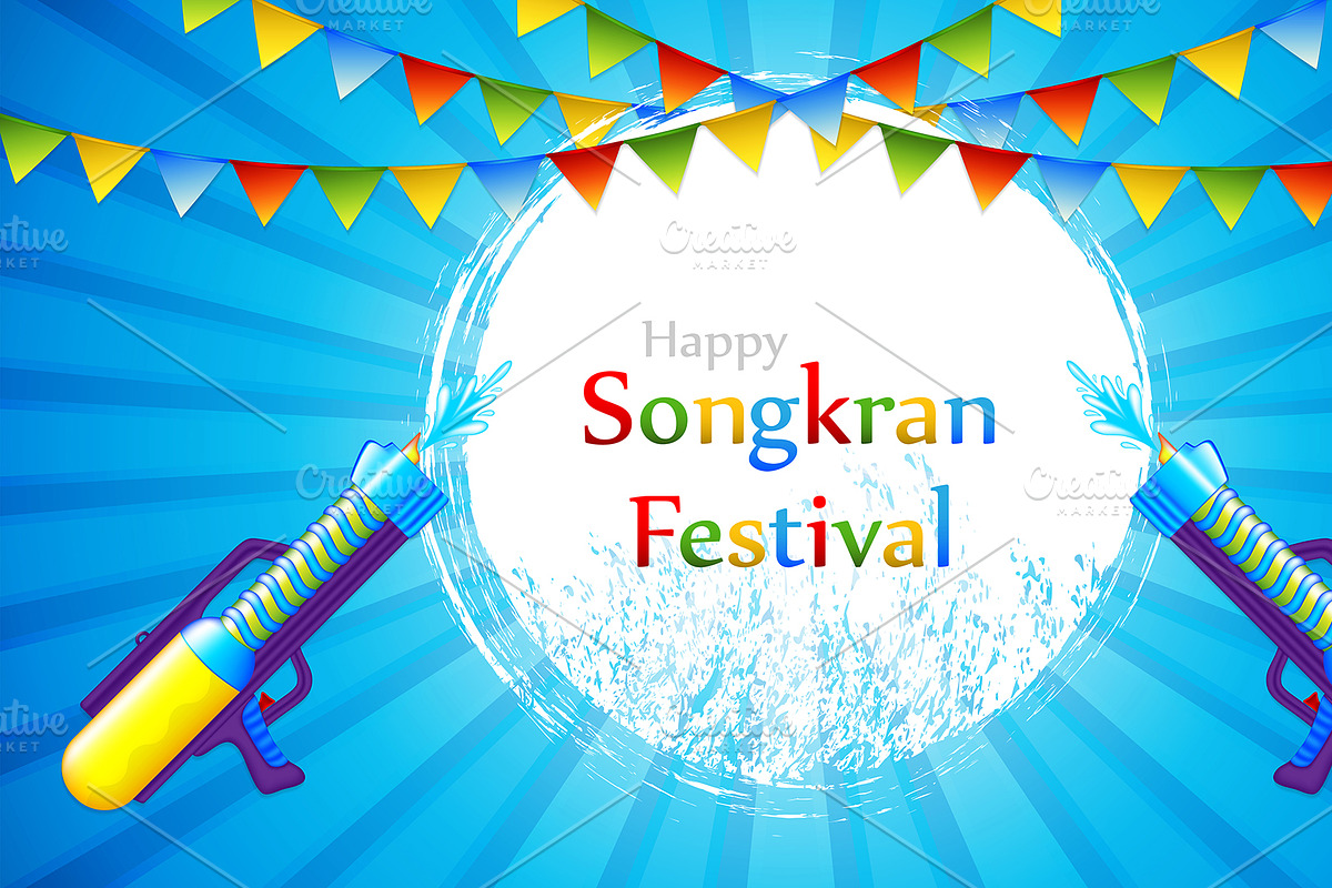 Songkran festival in Illustrations - product preview 8