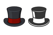Retro Black Top Hat Icon