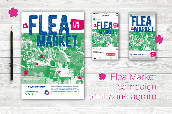 Flea Market print & instagram