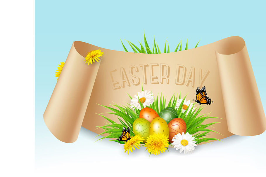 Happy Easter background. Vector in Illustrations - product preview 8