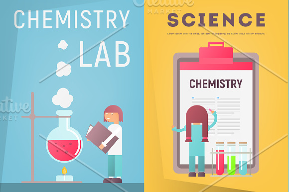 Science Posters Set in Illustrations - product preview 1