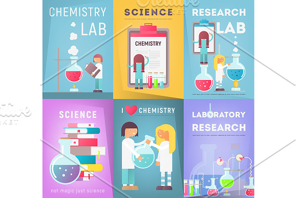 Science Posters Set in Illustrations - product preview 2