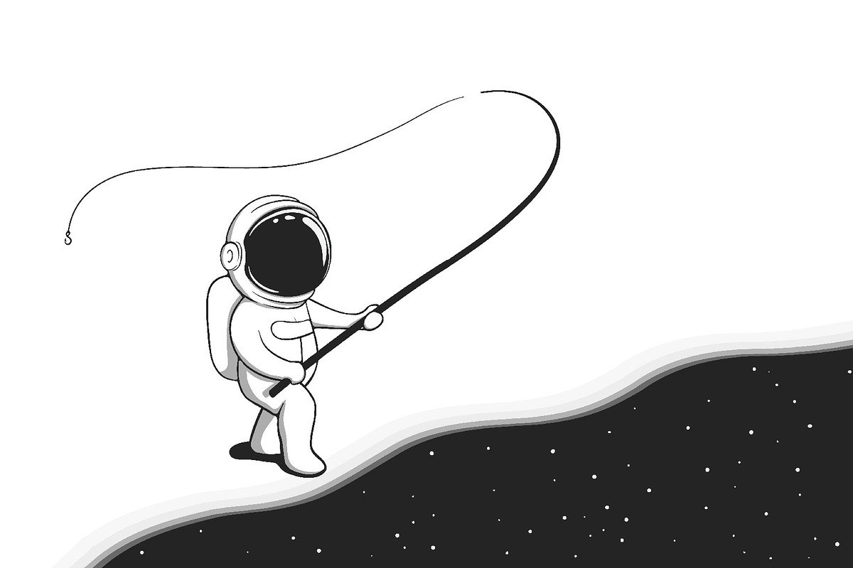 Space fisher in Illustrations - product preview 8