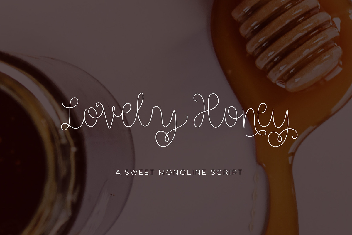 Lovely Honey in Script Fonts - product preview 8