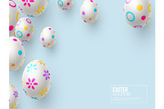 Easter holiday background with 3d