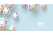 Easter holiday background with 3d