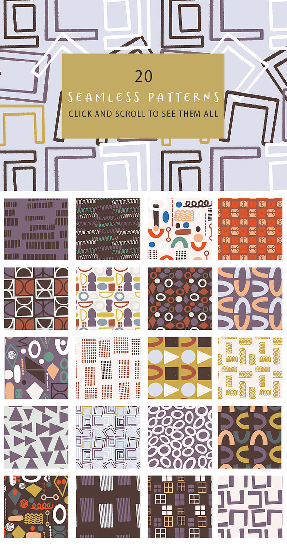 Textured Geo Patterns & Elements in Patterns - product preview 1