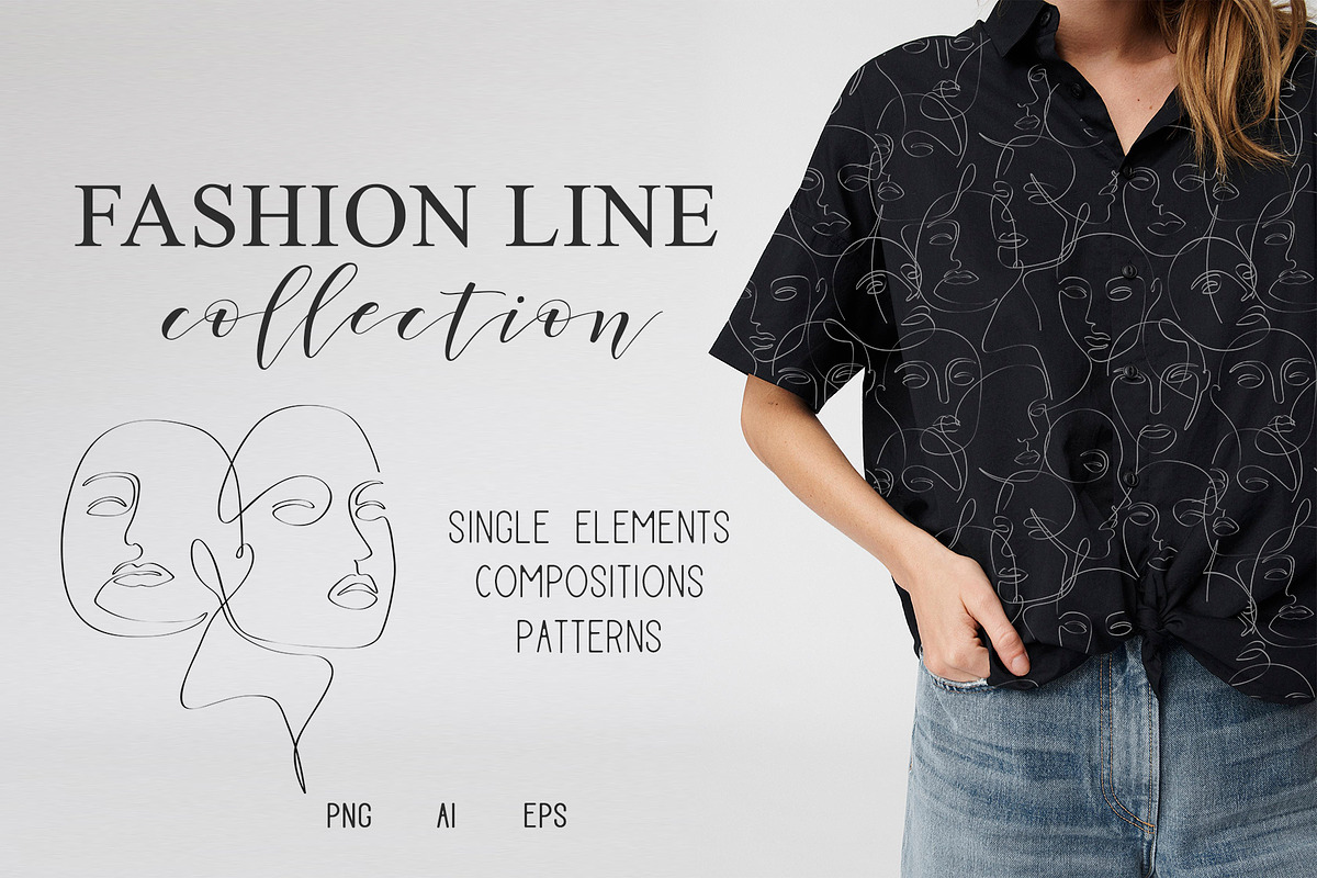 Fashion line collection in Illustrations - product preview 8