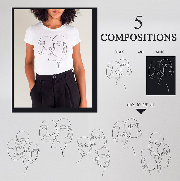 Fashion line collection in Illustrations - product preview 3