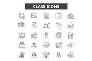 Class line icons for web and mobile