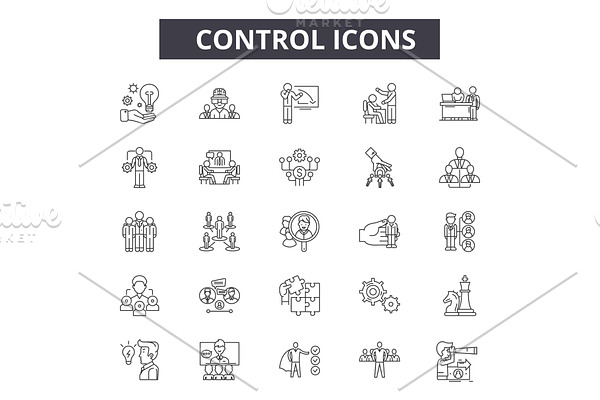 Control line icons for web and