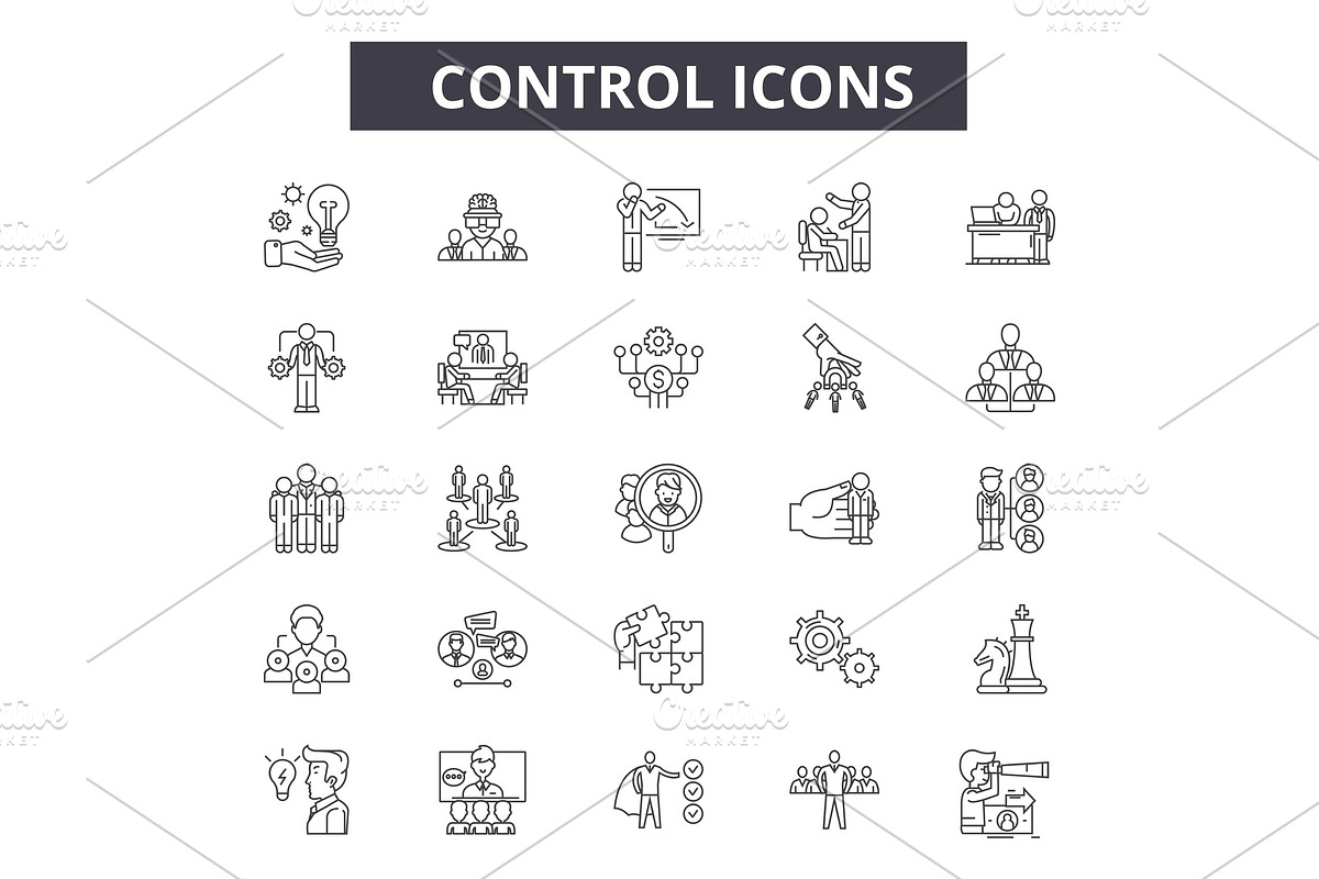 Control line icons for web and in Illustrations - product preview 8