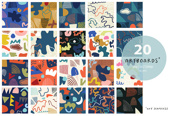Abstract Patterns and Artboards in Patterns - product preview 6