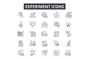 Experiment line icons for web and