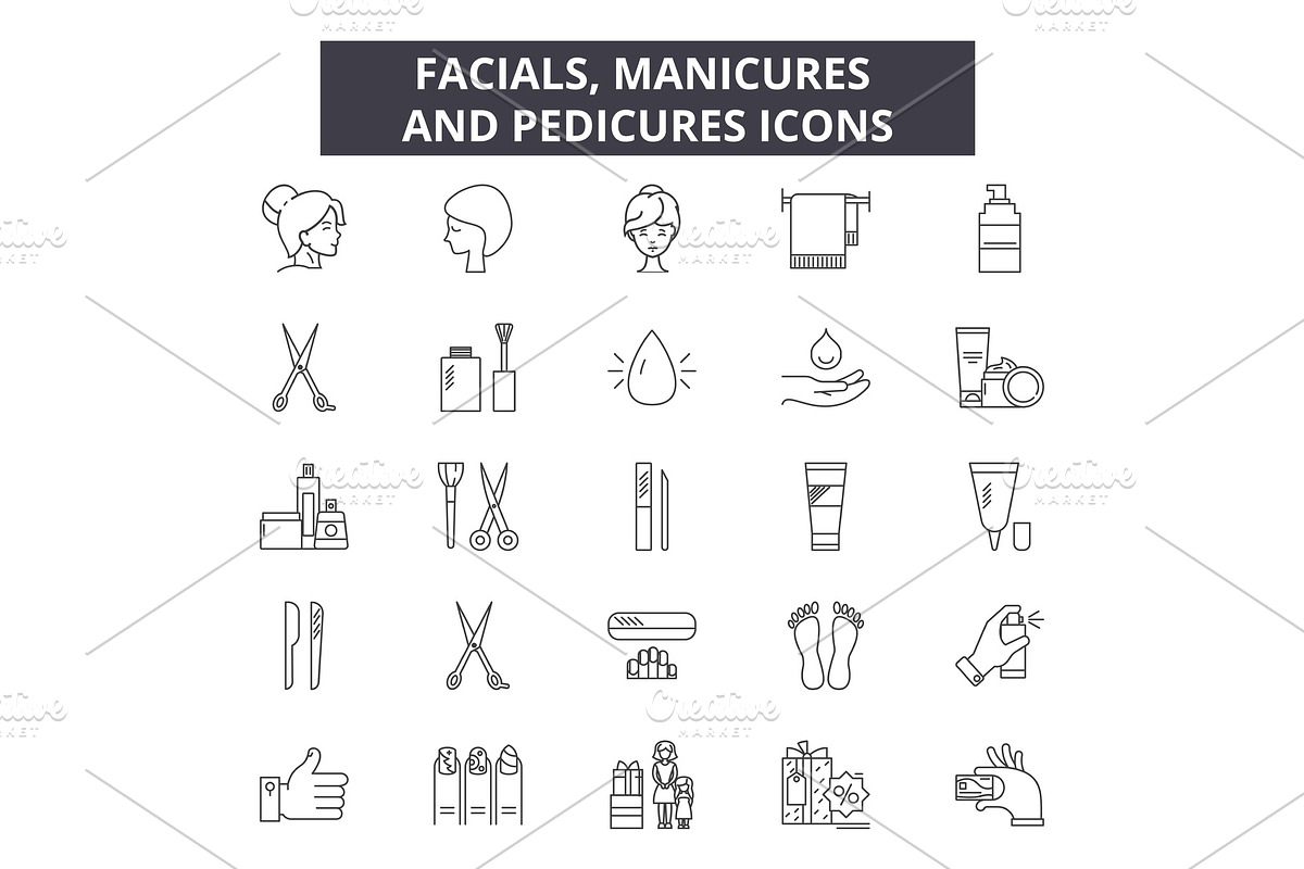 Facials, manicures and pedicures in Illustrations - product preview 8