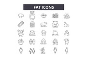 Fat line icons for web and mobile