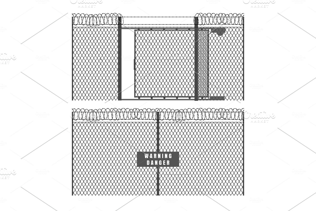 Security fence and gate in Objects - product preview 8