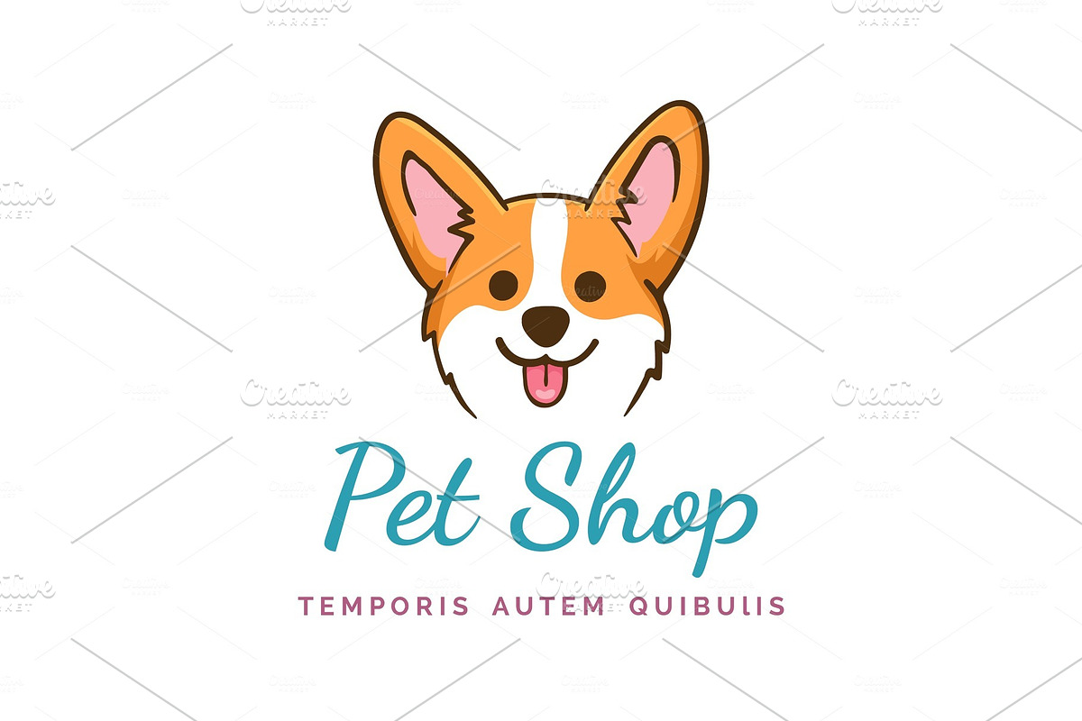 Corgi dog logo in Illustrations - product preview 8