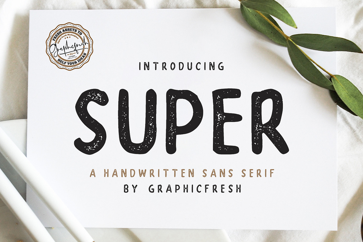 SUPER - A Handwritten Sans Serif in Sans-Serif Fonts - product preview 8