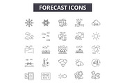 Forecast line icons for web and