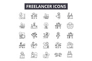 Freelance line icons for web and