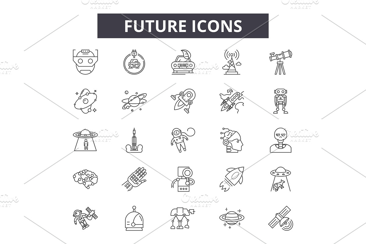 Future line icons for web and mobile in Illustrations - product preview 8