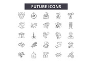 Future line icons for web and mobile