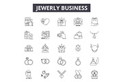 Jewerly business line icons for web