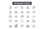 Sponsor line icons for web and