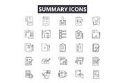 Summary line icons for web and